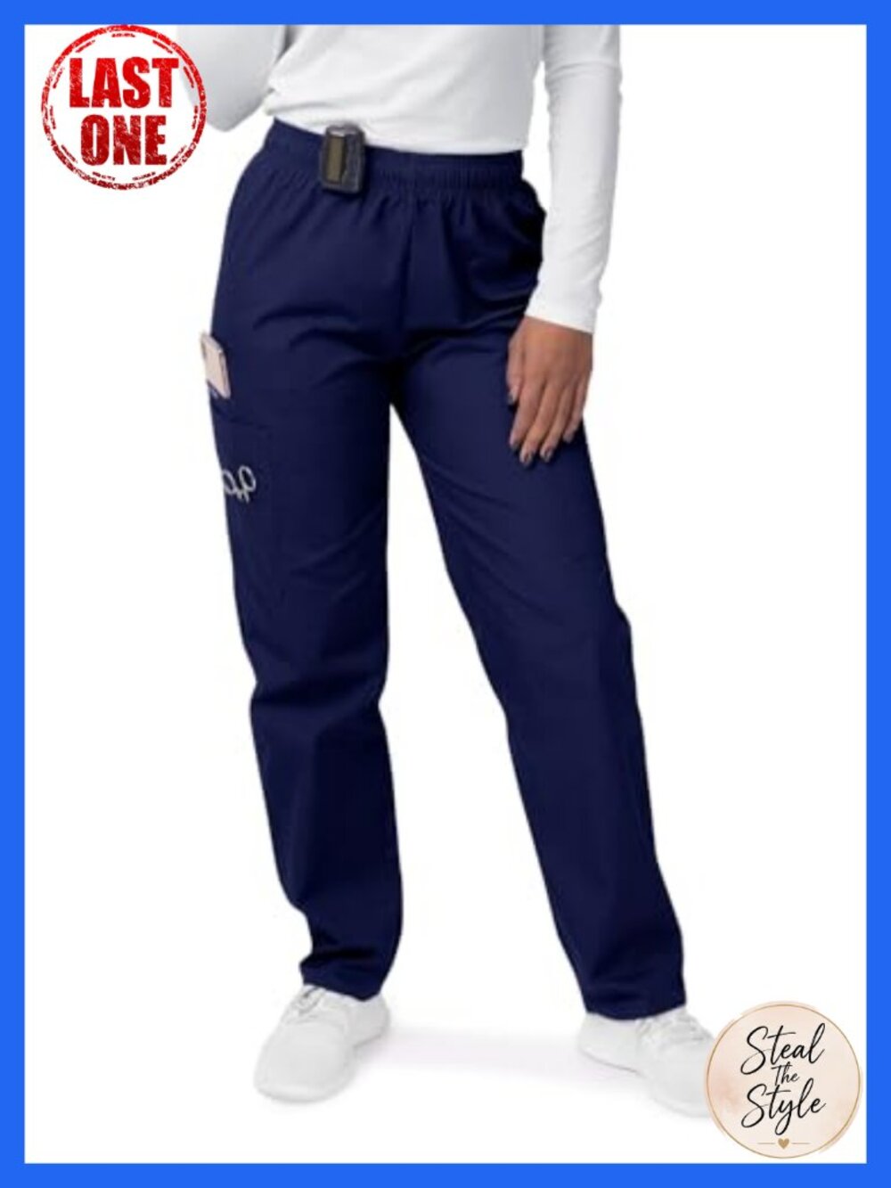 Sivvan Drawstring Cargo Scrub Pants Tapered Leg Medical Workwear